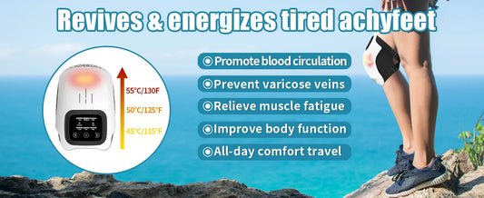 Heating Knee Massager - Rechargeable Pain Relief with Infrared Laser & Vibration